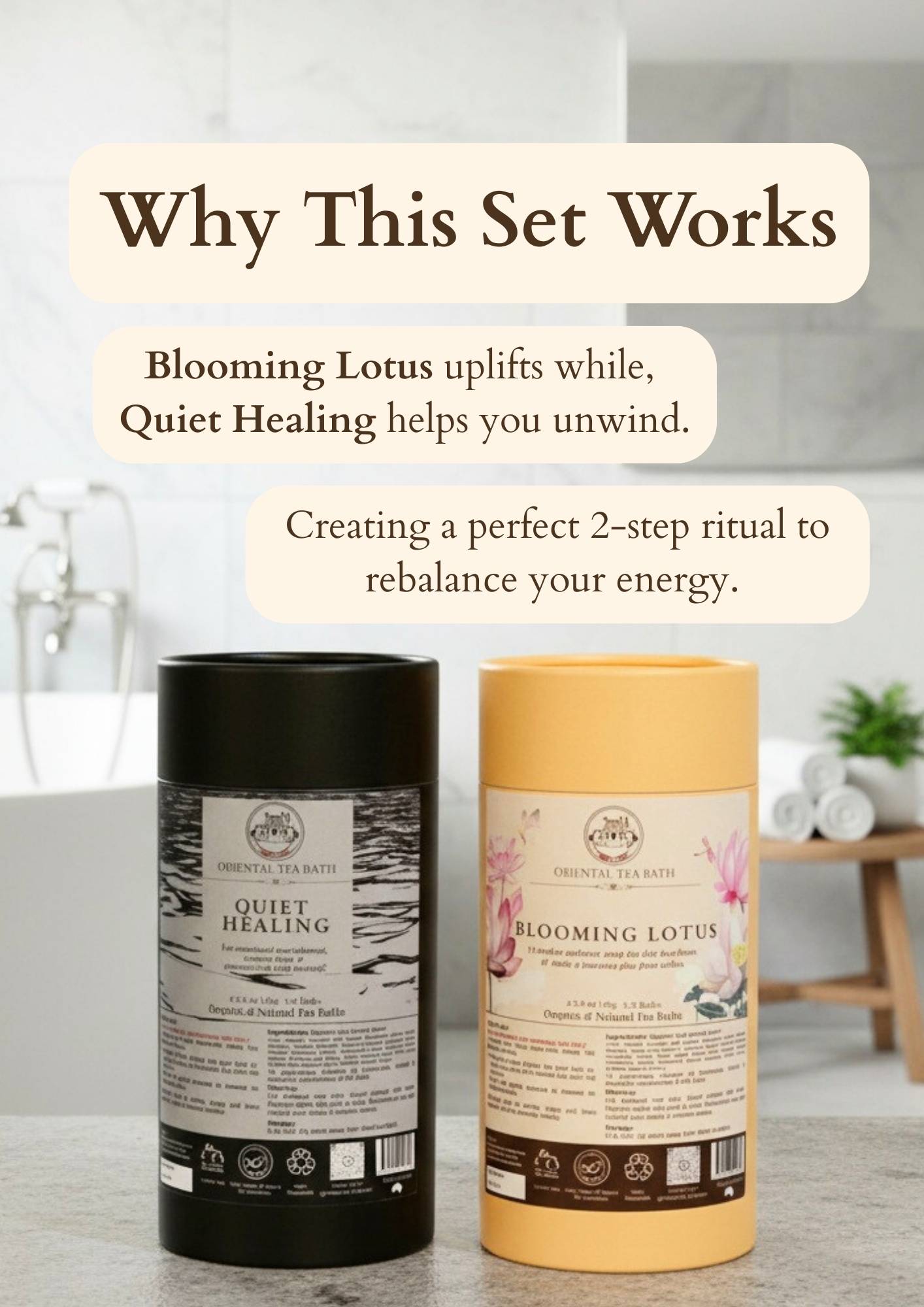Yin & Yang Set | Botanical Tea Bath Duo (15% Off)