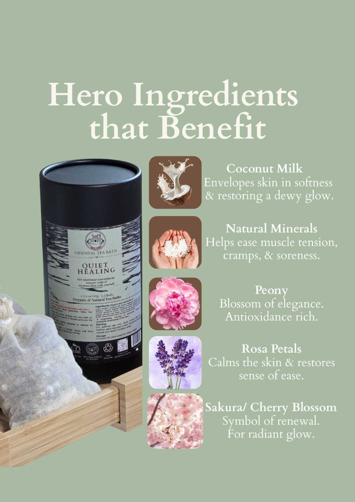 Quiet Healing Tea Bath Kit | Deep Relax & Sleep