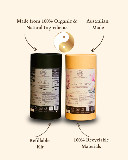 Yin & Yang Kit Set | Botanical Tea Bath Duo