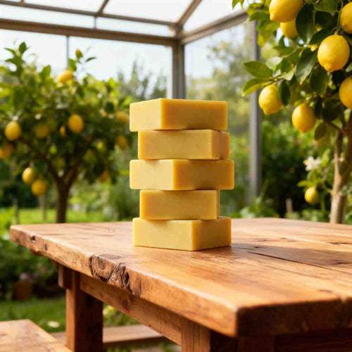 Oriental Tea Bath Zest Bloom 100% natural soap bar with an energizing citrus and bloom scent.